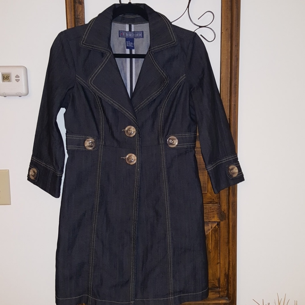 ON POINT❣️Trendy denim lightweight trench coat - Picture 3 of 7